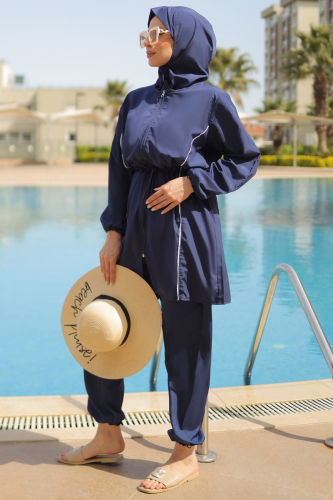 moda selvim Mayo 20530ETT926 Navy Blue - Thumbnail
