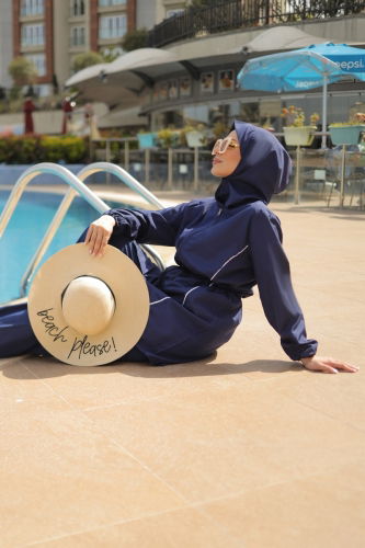 moda selvim Mayo 20530ETT926 Navy Blue - Thumbnail