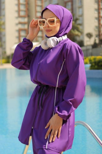moda selvim Mayo 20530ETT926 Purple - Thumbnail