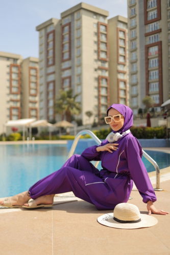 moda selvim Mayo 20530ETT926 Purple - Thumbnail
