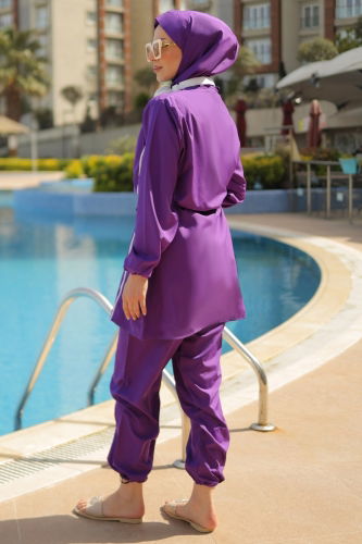moda selvim Mayo 20530ETT926 Purple - Thumbnail