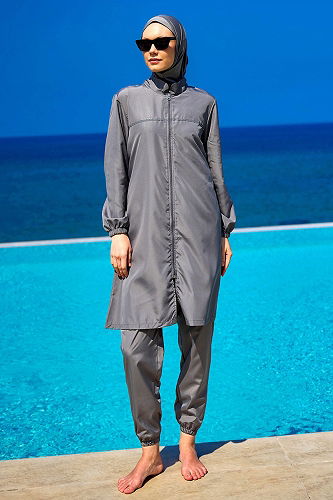 moda selvim رمادي غامق 2501MRNK1139 - Thumbnail