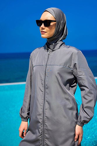 moda selvim رمادي غامق 2501MRNK1139 - Thumbnail