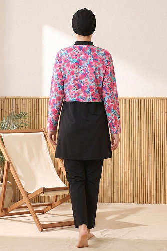 moda selvim Mayo 886ART1138 Fuchsia - Thumbnail