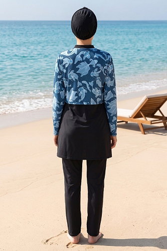 moda selvim Mayo 886ART1138 Navy Blue - Thumbnail