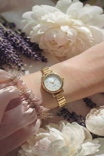 moda selvim Metal Kasa Kadın Kol Saati 8844CLSK1184 Gold - Thumbnail