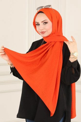 I.P.K. - Mini Zikzak Desenli Fresh Şal 226IPK758 Oranj