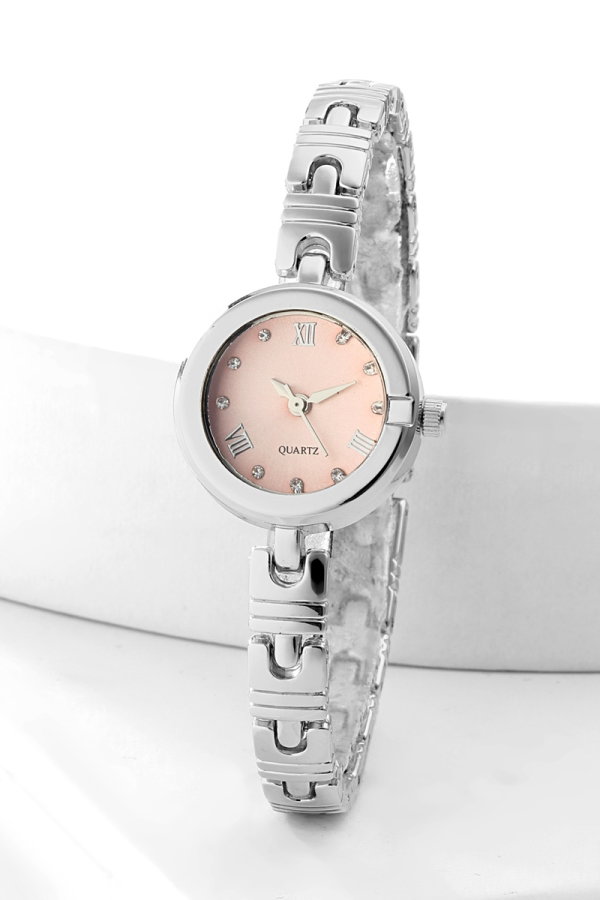 Modaselvim SAAT Minimal Kasa Kadın Kol Saati 103CLSK1184 Gümüş&Pembe