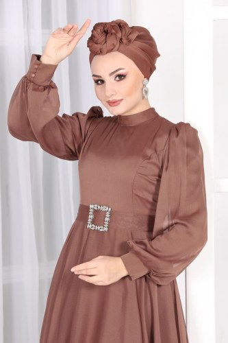 moda selvim Mira Janjan Abiye 5396AB368 Leylak - Thumbnail