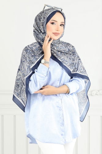 moda selvim Monogram Desen Soft Şal Serisi 708ART1138 Laci - Thumbnail