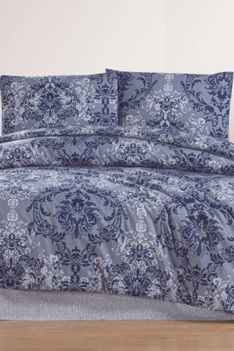 B.L.H. - Motif Desen Çift Kişilik Nevresim Takımı 8508BLH1197 Gri