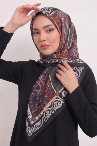 A.F.V. - Motif Desen Eşarp Serisi 188AFV475 Füme