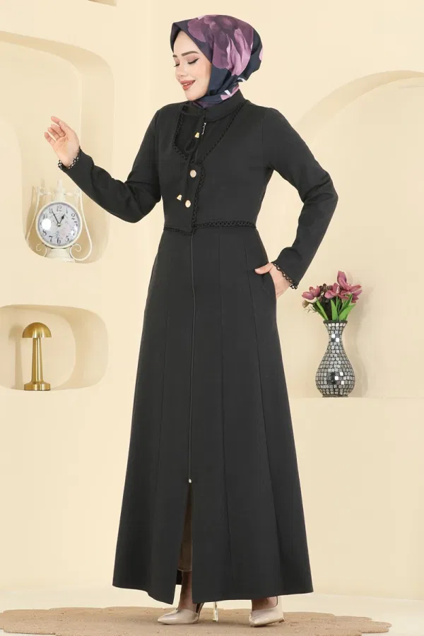 Modaselvim Ferace Motif Detaylı Tivit Ferace 2771SL432 Antrasit