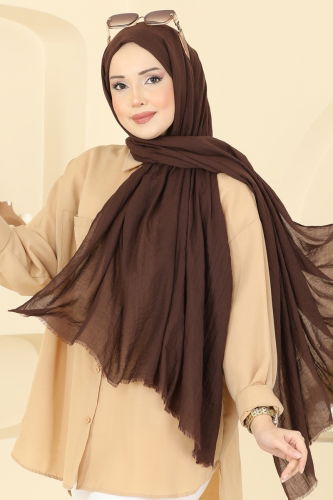 M.D.İ. - Müslin Kumaş Şal Serisi 208MDI1081 Kahve