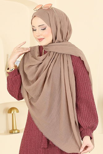 moda selvim Müslin Kumaş Şal Serisi 208MDI1081 Vizyon - Thumbnail