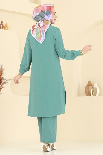 moda selvim Nakış İşlemeli Aerobin Takım 409DVL817 Mint - Thumbnail