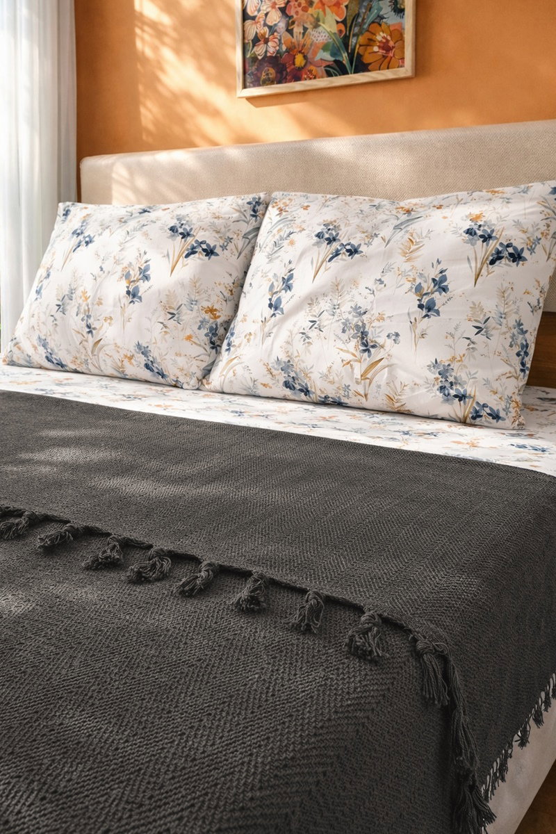 Naturel Pike Takımı Çift Kişilik 8003BLH1197 Antrasit