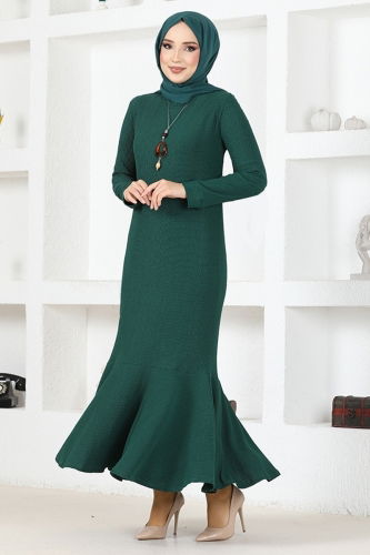 moda selvim Dress MSL5061 Emerald - Thumbnail