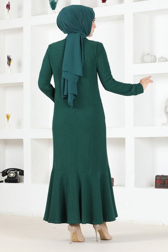 moda selvim Dress MSL5061 Emerald - Thumbnail