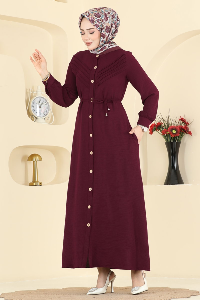 Nervür Dikişli Aerobin Elbise 1163YMC1171 Bordo