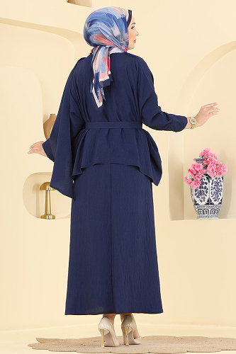 moda selvim Omuz Şal Detaylı Takım 011ZMRK1203 Laci - Thumbnail