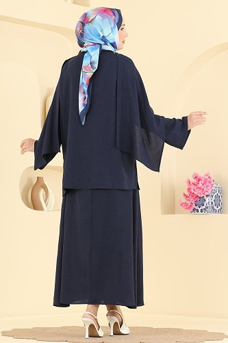 moda selvim Omuzdan Düğmeli 2 li Takım 005ZMRK1203 Laci - Thumbnail