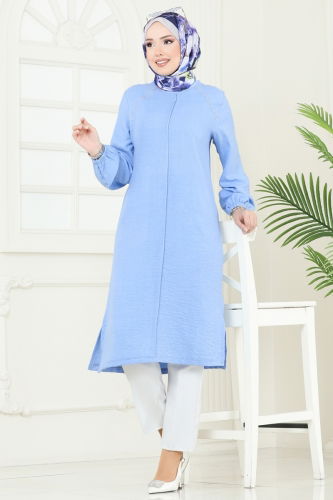 H.B.S. - Omzu Taşlı Sofia Tunik 3124HBS856 Bebe Mavisi