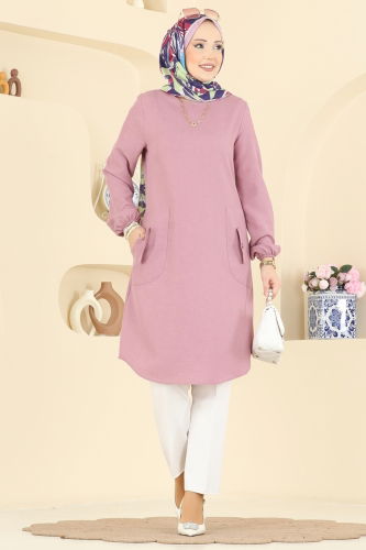 K.T.R. - Önden Cepli Sofia Tunik 3081KTR750 Gül Kurusu