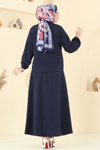 moda selvim Önden Çıtçıtlı Etekli Takım 2013MP806 Laci - Thumbnail