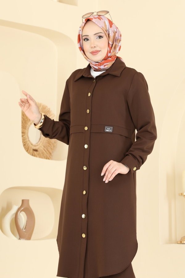 デュラ＆valiem Önden Düğmeli 2 li Takım PL9218 İndigo - Moda Selvim
