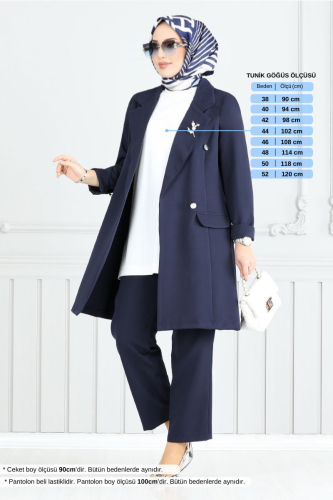 MRV S.L. - Önden Düğmeli Ceket Takım 2626SL890-M Laci