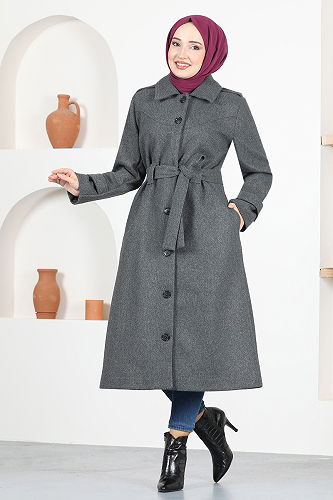 moda selvim Coat MSL4421-M Anthracite - Thumbnail
