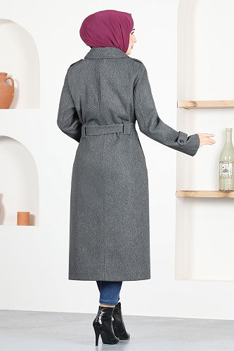 moda selvim Coat MSL4421-M Anthracite - Thumbnail
