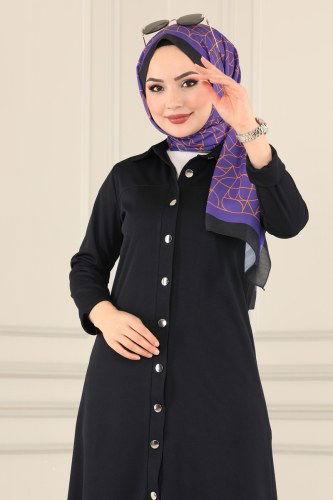 moda selvim Önden Düğmeli Mira Takım 1514UKB139 Laci - Thumbnail