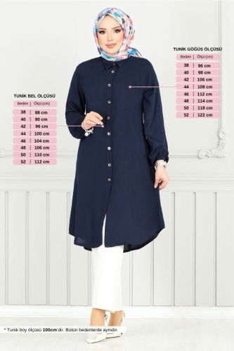 MRV B.G.S. - Önden Düğmeli Tunik 0171BGS895-M Laci