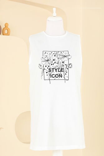 moda selvim Önden Düğmeli Üçlü Takım PL9134 Siyah&Ekru - Thumbnail