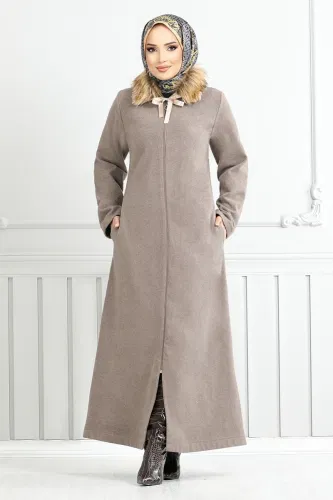 MRV B.G.S. - Önden Fermuarlı Kürklü Kaban 2060BGS895-M Vizyon