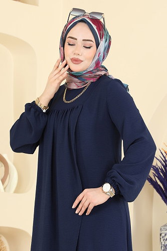 moda selvim Önden Yırtmaçlı 2 li Takım 2824SLK540 Laci - Thumbnail