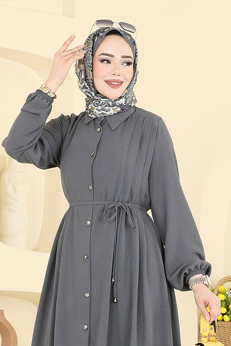 moda selvim Önü Pileli 2 li Takım 3457TRT545 Antrasit - Thumbnail