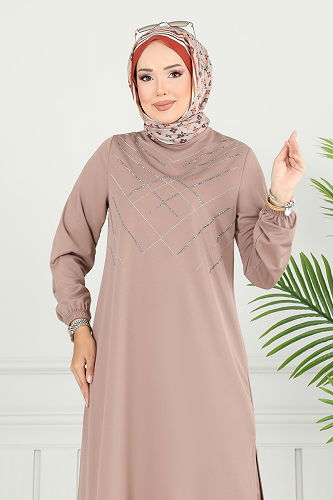 moda selvim Önü Taşlı Dabıl Takım 429DVL817 Vizyon - Thumbnail