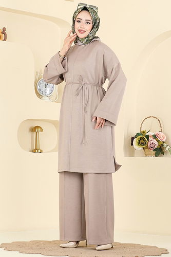 moda selvim Önü Taşlı Modal Takım 2605ERK1158 Vizyon - Thumbnail