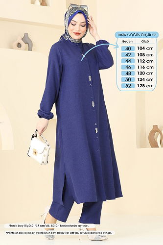 moda selvim Önü Taşlı Takım 23004UKB139 Laci - Thumbnail