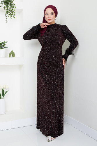 MRV E.N.D. - Otriş Detaylı Abiye 5620END900-M Bordo