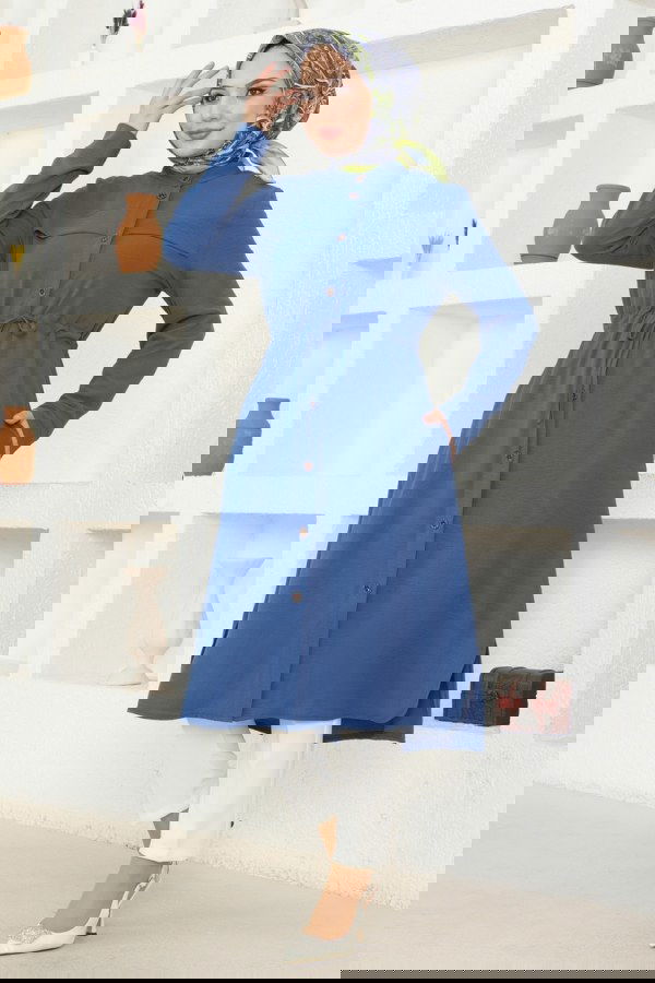 Modaselvim NET 20%+20% DISCOUNT IN THE CARD Ovecoat 6868S324 Indigo