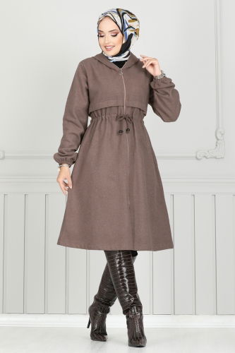 moda selvim Overcoat 0503BG354 Vision - Thumbnail