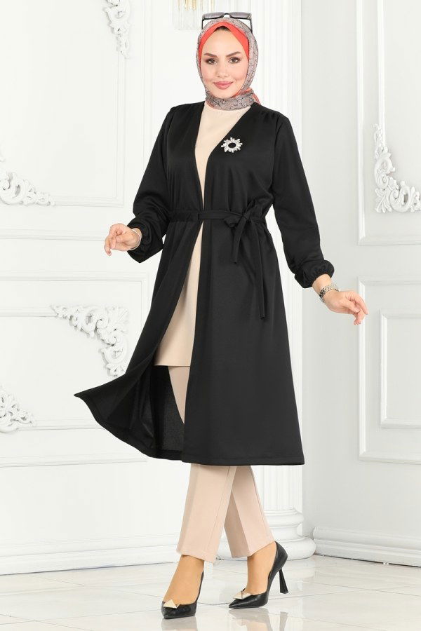 Overcoat 10074ETT926 Black - 2