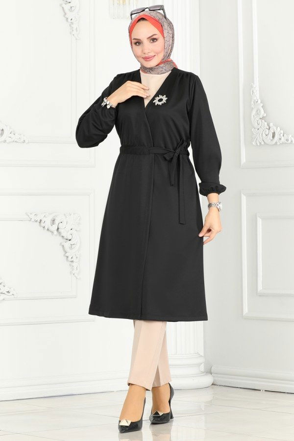 Overcoat 10074ETT926 Black - 3