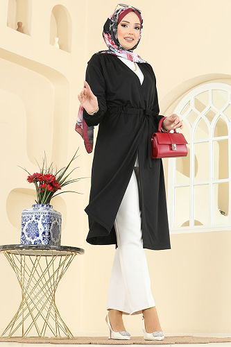 moda selvim كاب أسود 10074ETT926 - Thumbnail