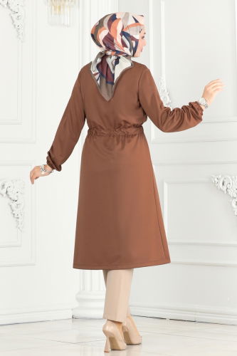 moda selvim Overcoat 10074ETT926 Dark Vision - Thumbnail