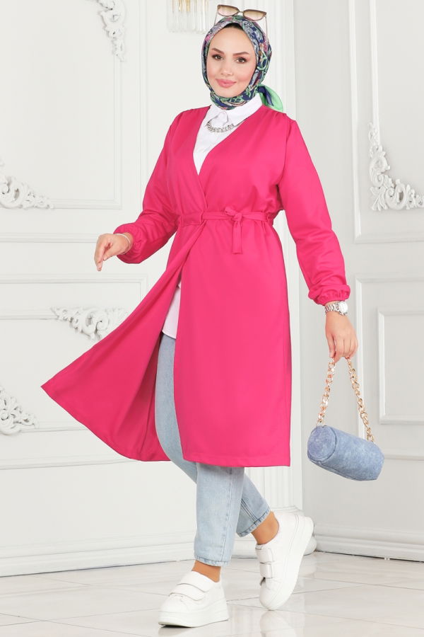 Modaselvim Overcoat / Coat Overcoat 10074ETT926 Fuchsia